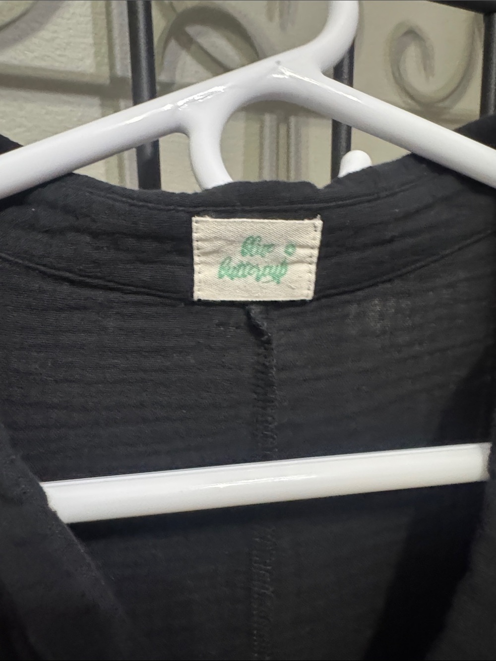 Relaxed Button-Front Black Short Sleeve jumper Small 100% cotton - Picture 3 of 10